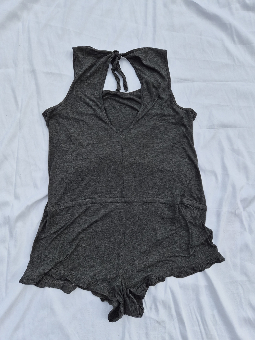 Victoria's Secret Charcoal Gray Sleeveless Tank Romper - Picture 2 of 3